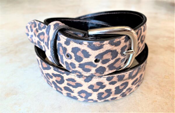 leopard print leather