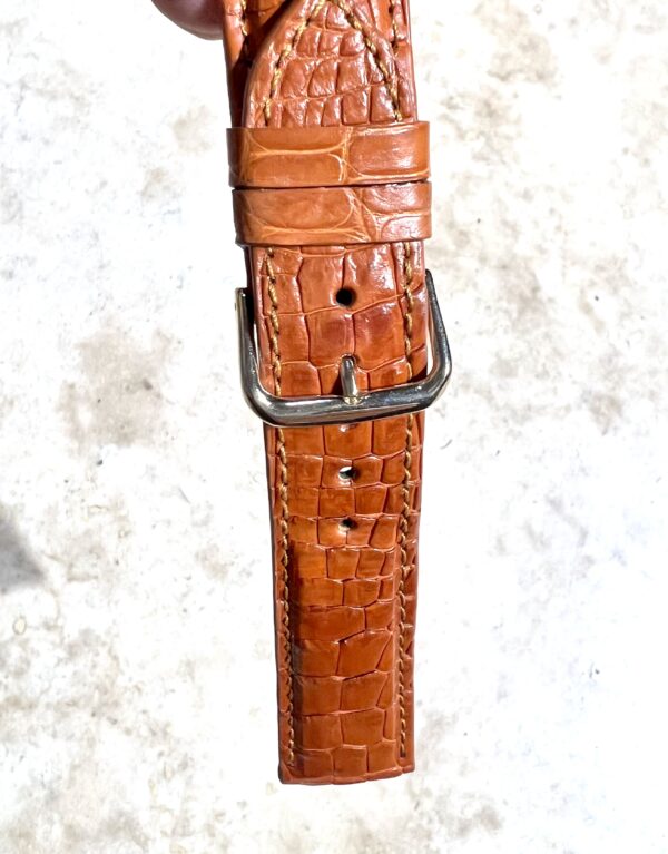 cognac alligator watchband