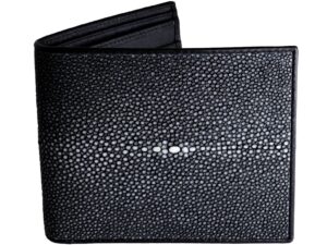 black polished stingray wallet