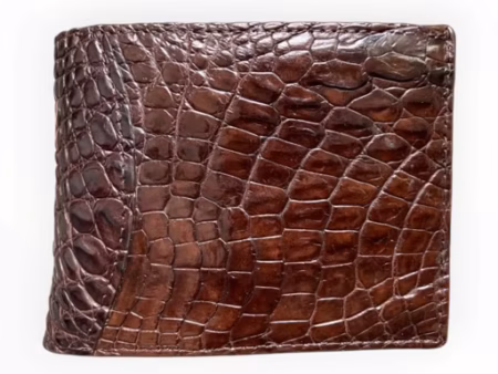 Brown Alligator Wallet with Money Clip